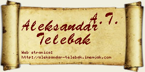 Aleksandar Telebak vizit kartica